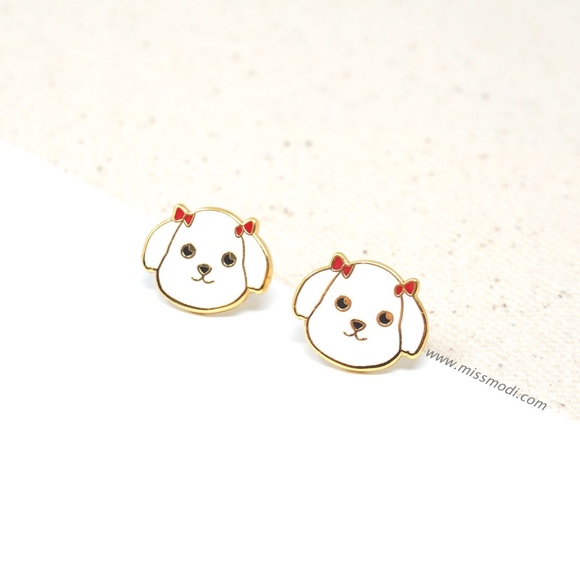 Miss Modi Jewelry - Hand-crafted Maltese Enamel Stud Earrings